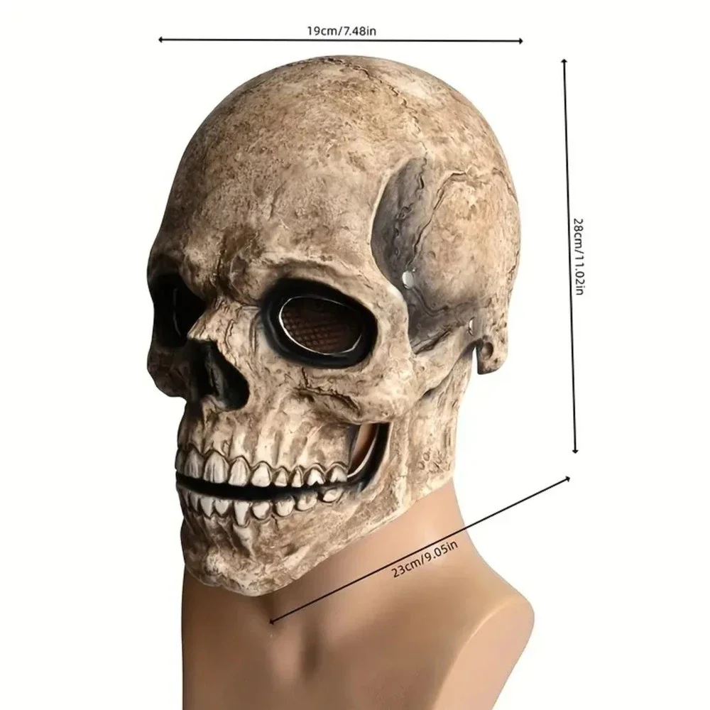 Skull Moving Mouth Mask Headgear Full Head Skull Mask Accessory